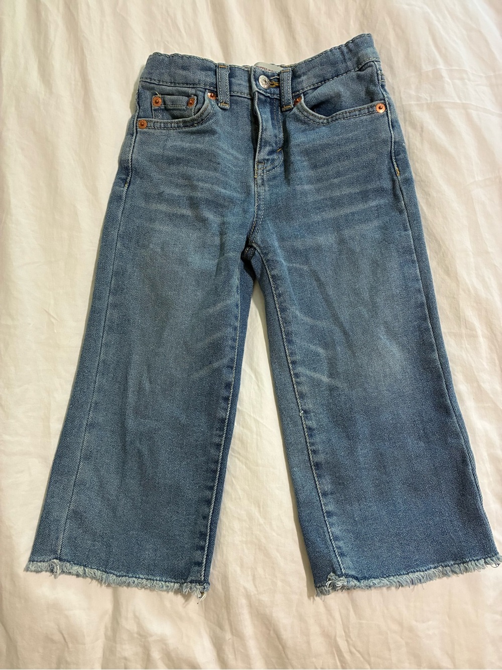 Girl’s Denim Wide Leg Jeans - Light Blue